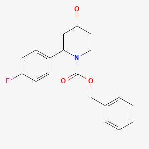 molecular formula C19H16FNO3 B3136319 2-(4-氟苯基)-4-氧代-3,4-二氢吡啶-1(2H)-羧酸苄酯 CAS No. 414910-19-3