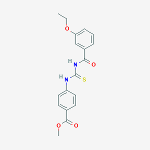 molecular formula C18H18N2O4S B313632 Methyl 4-({[(3-ethoxyphenyl)carbonyl]carbamothioyl}amino)benzoate 
