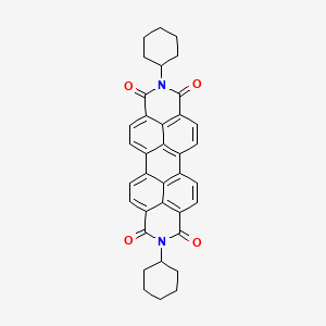 molecular formula C36H30N2O4 B3136330 2,9-二(环己基)-蒽并2,1,9-def:6,5,10-d'e'f'二异喹啉-1,3,8,10-四酮 CAS No. 41572-86-5