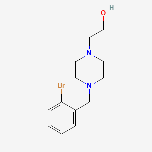 molecular formula C13H19BrN2O B3136338 2-(4-(2-溴苄基)哌嗪-1-基)乙醇 CAS No. 415721-00-5