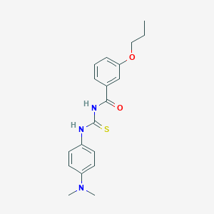 molecular formula C19H23N3O2S B313635 N-{[4-(dimethylamino)phenyl]carbamothioyl}-3-propoxybenzamide 