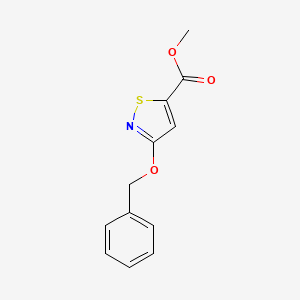 molecular formula C12H11NO3S B3136357 3-(Benzyloxy)isothiazole-5-carboxylic acid methyl ester CAS No. 415724-79-7