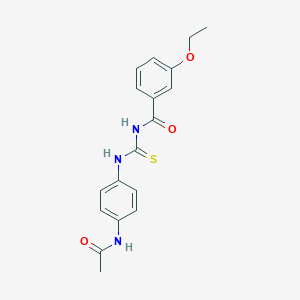 molecular formula C18H19N3O3S B313637 N-{[4-(acetylamino)phenyl]carbamothioyl}-3-ethoxybenzamide 