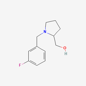 molecular formula C12H16FNO B3136395 (1-(3-Fluorobenzyl)pyrrolidin-2-yl)methanol CAS No. 415954-30-2