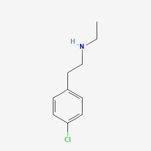 molecular formula C10H14ClN B3136429 2-(4-Chlorophenyl)-N-ethyl-1-ethanamine CAS No. 41683-99-2