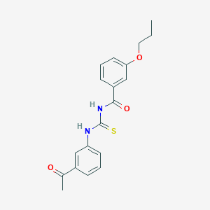 molecular formula C19H20N2O3S B313643 N-[(3-acetylphenyl)carbamothioyl]-3-propoxybenzamide 