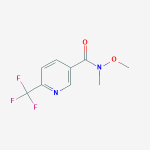 molecular formula C9H9F3N2O2 B3136436 N-methoxy-N-methyl-6-(trifluoromethyl)nicotinamide CAS No. 416852-53-4