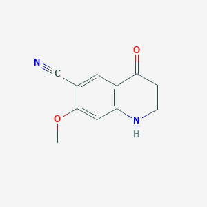 molecular formula C11H8N2O2 B3136480 7-Methoxy-4-oxo-1,4-dihydroquinoline-6-carbonitrile CAS No. 417721-15-4