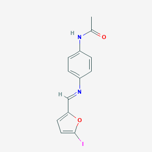 molecular formula C13H11IN2O2 B313651 N-(4-{[(5-iodo-2-furyl)methylene]amino}phenyl)acetamide 