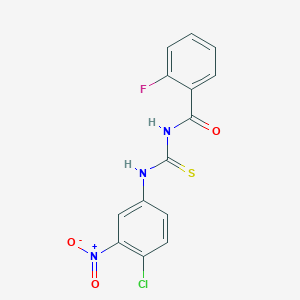 N-[(4-chloro-3-nitrophenyl)carbamothioyl]-2-fluorobenzamide