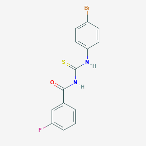 molecular formula C14H10BrFN2OS B313658 N-[(4-bromophenyl)carbamothioyl]-3-fluorobenzamide 