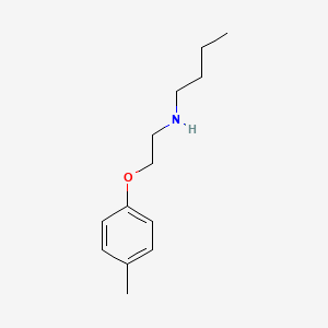 molecular formula C13H21NO B3136589 N-[2-(4-Methylphenoxy)ethyl]-1-butanamine CAS No. 420102-65-4