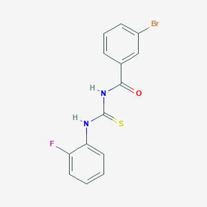 molecular formula C14H10BrFN2OS B313659 3-bromo-N-[(2-fluorophenyl)carbamothioyl]benzamide 