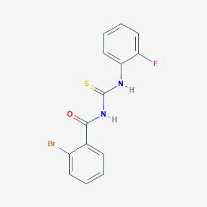 molecular formula C14H10BrFN2OS B313660 2-bromo-N-[(2-fluorophenyl)carbamothioyl]benzamide 