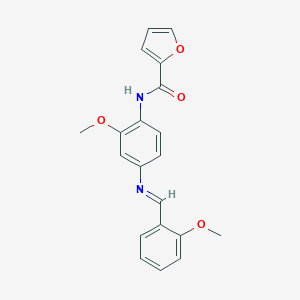 molecular formula C20H18N2O4 B313666 N-{2-methoxy-4-[(2-methoxybenzylidene)amino]phenyl}-2-furamide 