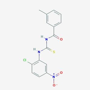 molecular formula C15H12ClN3O3S B313668 N-[(2-chloro-5-nitrophenyl)carbamothioyl]-3-methylbenzamide 