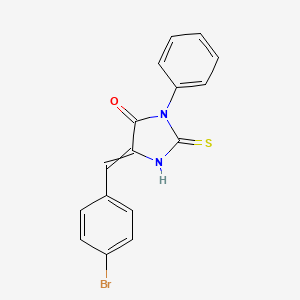 (5E)-5-(4-bromobenzylidene)-2-mercapto-3-phenyl-3,5-dihydro-4H-imidazol-4-one
