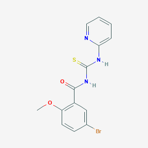 molecular formula C14H12BrN3O2S B313673 5-bromo-2-methoxy-N-(pyridin-2-ylcarbamothioyl)benzamide 
