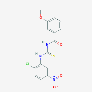 molecular formula C15H12ClN3O4S B313675 N-[(2-chloro-5-nitrophenyl)carbamothioyl]-3-methoxybenzamide 