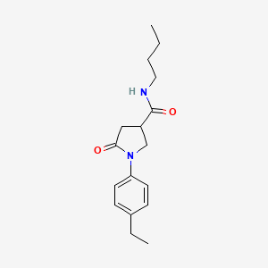 N-butyl-1-(4-ethylphenyl)-5-oxopyrrolidine-3-carboxamide