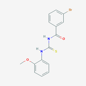 molecular formula C15H13BrN2O2S B313679 3-bromo-N-[(2-methoxyphenyl)carbamothioyl]benzamide 