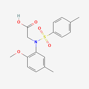 molecular formula C17H19NO5S B3136803 N-(2-methoxy-5-methylphenyl)-N-[(4-methylphenyl)sulfonyl]glycine CAS No. 425616-18-8