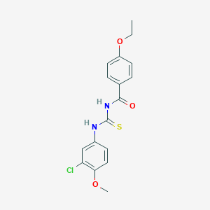 molecular formula C17H17ClN2O3S B313681 N-[(3-chloro-4-methoxyphenyl)carbamothioyl]-4-ethoxybenzamide 