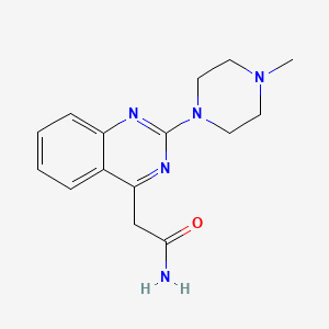 molecular formula C15H19N5O B3136810 2-(2-(4-甲基哌嗪-1-基)喹唑啉-4-基)乙酰胺 CAS No. 425638-73-9