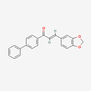 molecular formula C22H16O3 B3136824 3,4-Methylenedioxy-4'-phenylchalcone CAS No. 42580-60-9