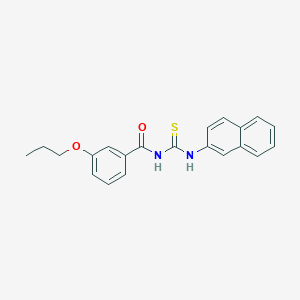 molecular formula C21H20N2O2S B313683 N-(naphthalen-2-ylcarbamothioyl)-3-propoxybenzamide 