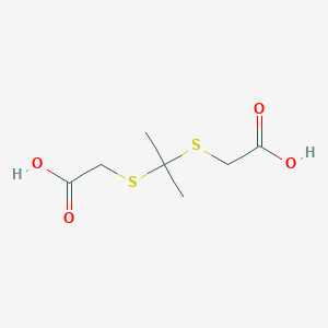 molecular formula C7H12O4S2 B3136841 2,2'-[丙烷-2,2-二基双(硫代)]二乙酸 CAS No. 4265-58-1