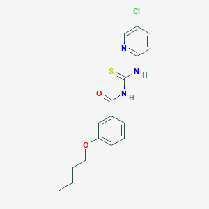 molecular formula C17H18ClN3O2S B313685 3-butoxy-N-[(5-chloropyridin-2-yl)carbamothioyl]benzamide 