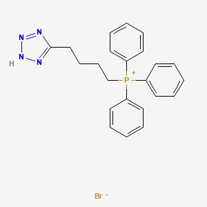 molecular formula C23H24BrN4P B3136869 Triphenyl[4-(2H-tetrazol-5-yl)butyl]phosphanium bromide CAS No. 42743-15-7