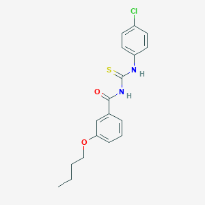 molecular formula C18H19ClN2O2S B313691 3-butoxy-N-[(4-chlorophenyl)carbamothioyl]benzamide 