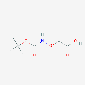 molecular formula C8H15NO5 B3136984 2-(((叔丁氧羰基)氨基)氧基)丙酸 CAS No. 42989-90-2