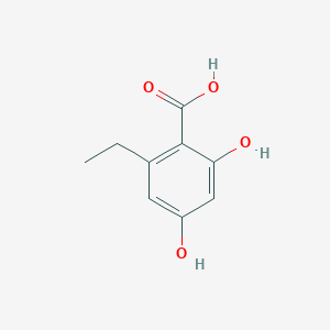 molecular formula C9H10O4 B3136988 2-Ethyl-4,6-dihydroxybenzoic acid CAS No. 4299-73-4