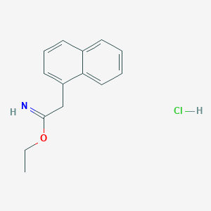 molecular formula C14H16ClNO B3136992 Ethyl 2-(naphthalen-1-yl)ethanecarboximidate hydrochloride CAS No. 43002-67-1