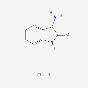 molecular formula C8H9ClN2O B3136993 3-氨基-1,3-二氢-2H-吲哚-2-酮盐酸盐 CAS No. 43012-47-1