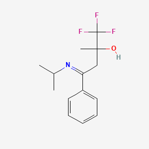 1-Isopropylimino-1-phenyl-3-(trifluoromethyl) butan-3-OL