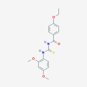 molecular formula C18H20N2O4S B313701 N-[(2,4-dimethoxyphenyl)carbamothioyl]-4-ethoxybenzamide 
