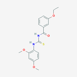 molecular formula C18H20N2O4S B313702 N-[(2,4-dimethoxyphenyl)carbamothioyl]-3-ethoxybenzamide 