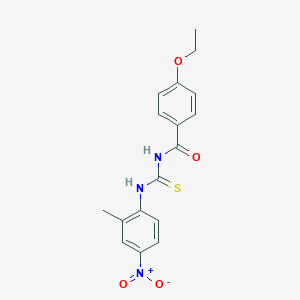 molecular formula C17H17N3O4S B313705 4-ethoxy-N-[(2-methyl-4-nitrophenyl)carbamothioyl]benzamide 