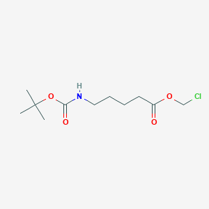 molecular formula C11H20ClNO4 B3137065 Chloromethyl 5-{[(tert-butoxy)carbonyl]amino}pentanoate CAS No. 432037-41-7