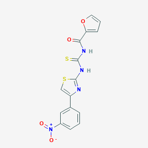 molecular formula C15H10N4O4S2 B313707 N-{[4-(3-nitrophenyl)-1,3-thiazol-2-yl]carbamothioyl}furan-2-carboxamide 