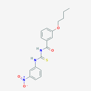 molecular formula C18H19N3O4S B313709 3-butoxy-N-[(3-nitrophenyl)carbamothioyl]benzamide 
