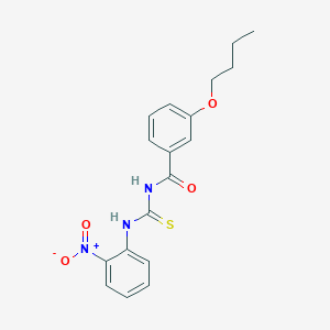 molecular formula C18H19N3O4S B313710 3-butoxy-N-[(2-nitrophenyl)carbamothioyl]benzamide 