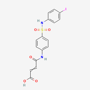 molecular formula C16H13IN2O5S B3137105 4-[4-[(4-Iodophenyl)sulfamoyl]anilino]-4-oxobut-2-enoic acid CAS No. 433316-83-7