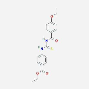 molecular formula C19H20N2O4S B313711 Ethyl 4-({[(4-ethoxyphenyl)carbonyl]carbamothioyl}amino)benzoate 