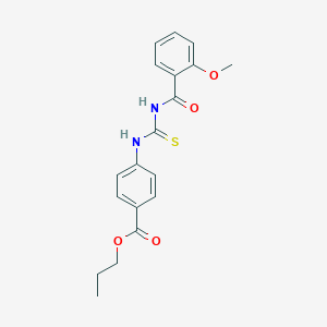molecular formula C19H20N2O4S B313712 Propyl 4-({[(2-methoxyphenyl)carbonyl]carbamothioyl}amino)benzoate 