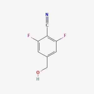 molecular formula C8H5F2NO B3137121 2,6-Difluoro-4-hydroxymethylbenzonitrile CAS No. 433939-89-0